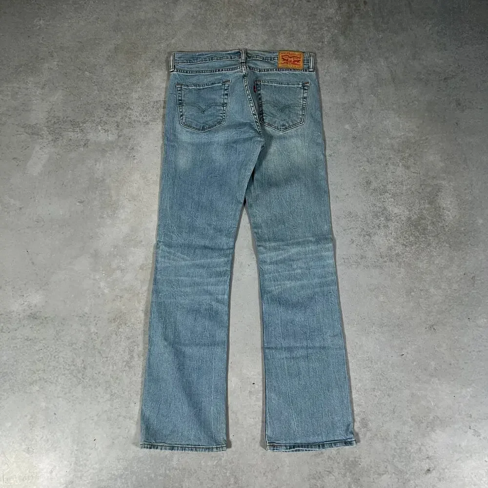 Levis 527 Bootcut Light Wash Jeans Men's Denim Blue Size 34x34
